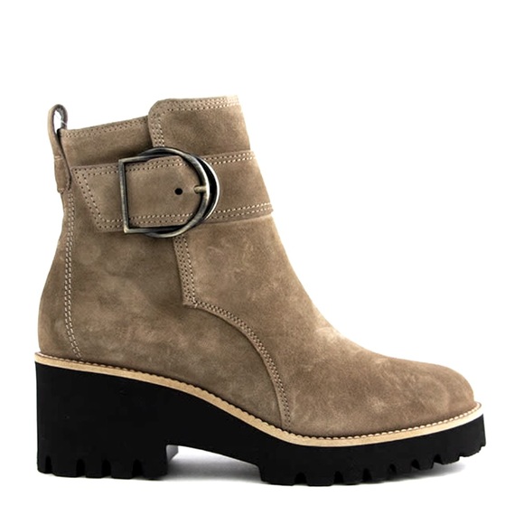 Paul Green Shoes - Paul Green Leather Wedge Lug Sole Boot